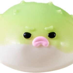 Cute Animals Toys for Kids & Adults – Kawaii Stress Relief Fidget Sensory Toys, Soft Silicone Squeeze Gifts for Children, Teens, and Adults (Green Pufferfish)