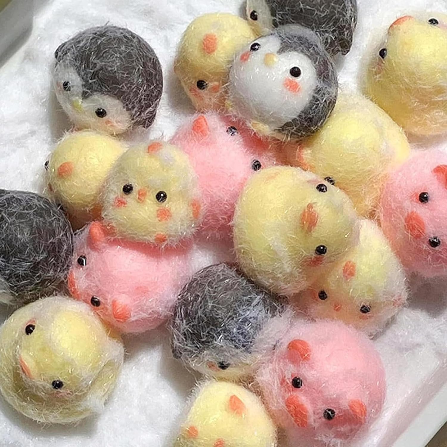 6Pcs Handmade Little Chicks Toys - Cute Ultra Soft Chick Silicone Squeeze Toys for Stress Relief - Image 2