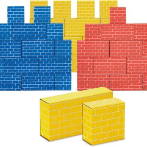 Heavy Duty Jumbo Cardboard Building Blocks, 40 Pack, Large and Medium Toy Blocks for Kids and